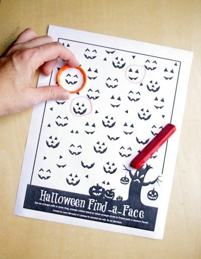 halloween find a face pumpkin game