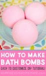 How to make bath bombs pin graphic