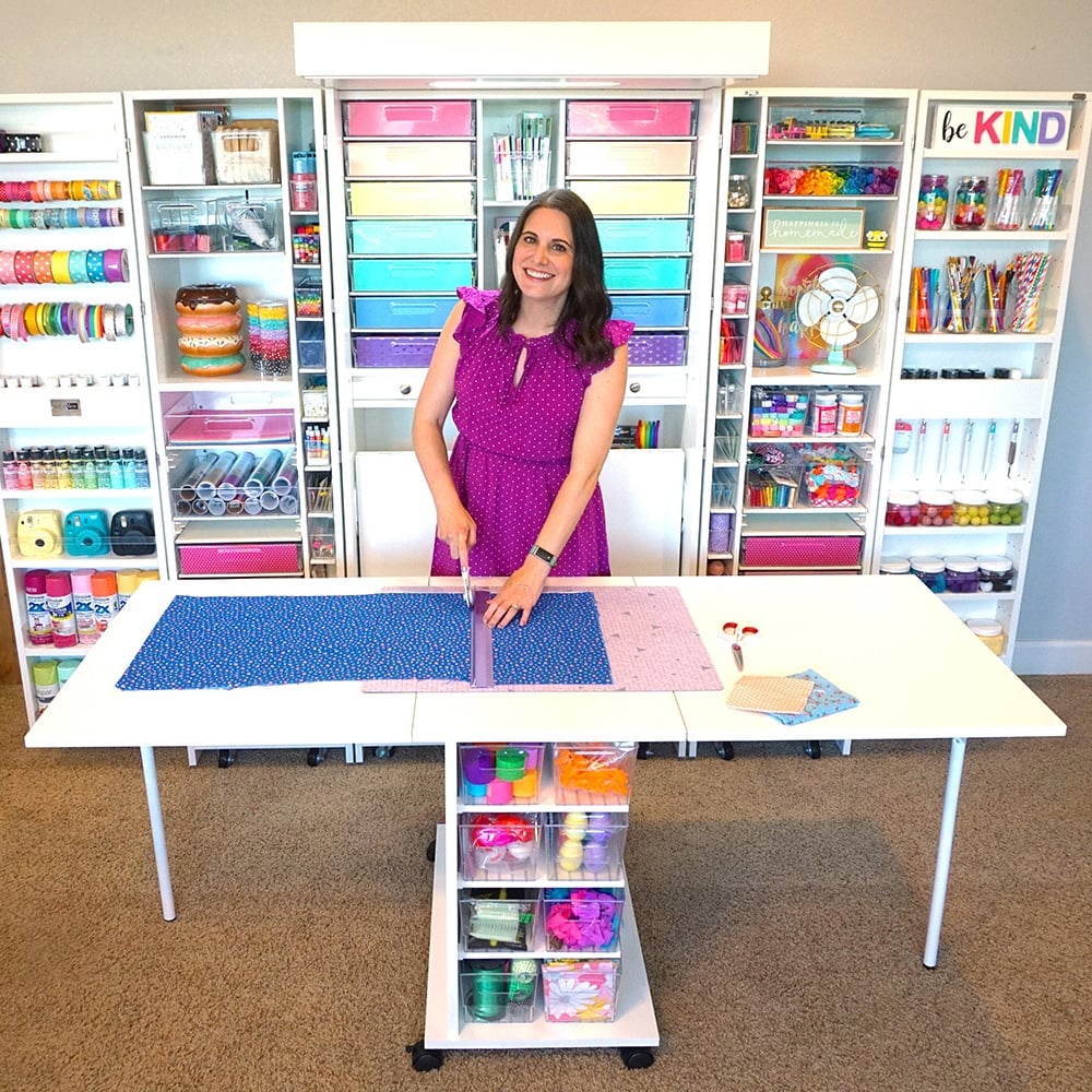 heidi from happiness is homemade utilizing dream cart table 