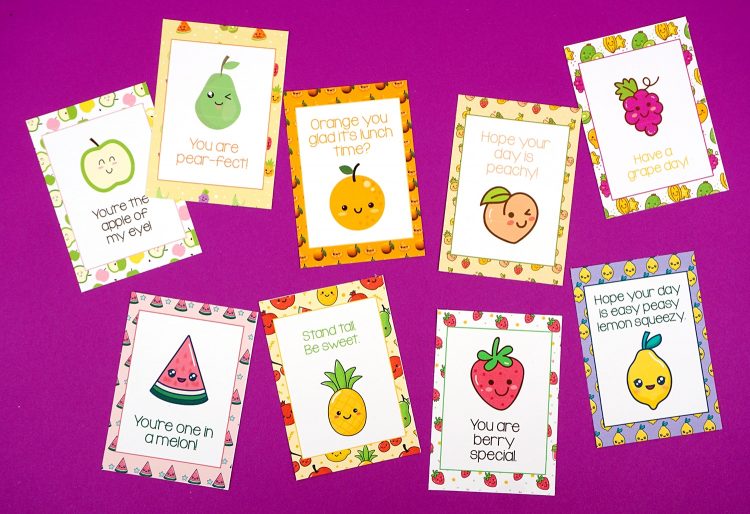 cute lunch box printable notes