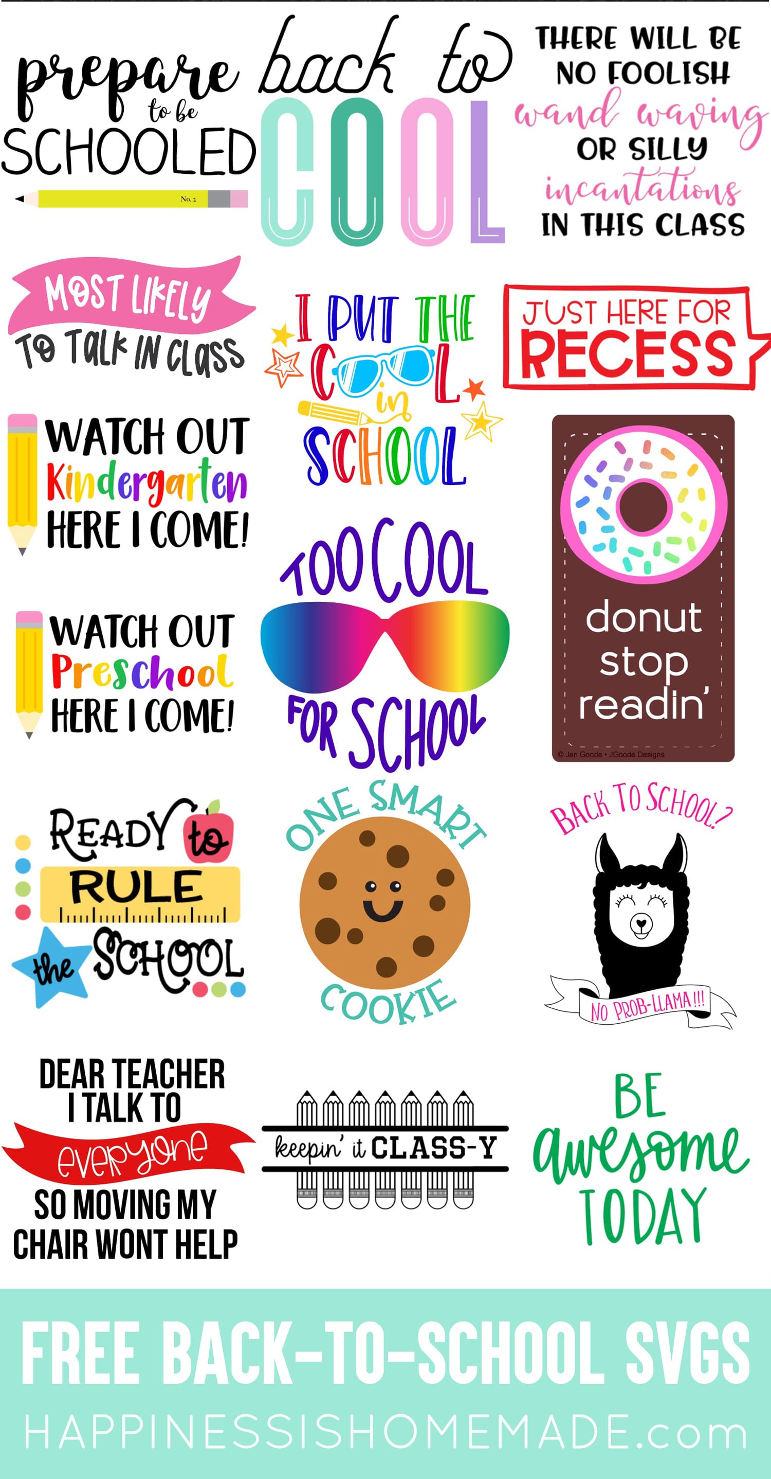 totally free back to school svg collection