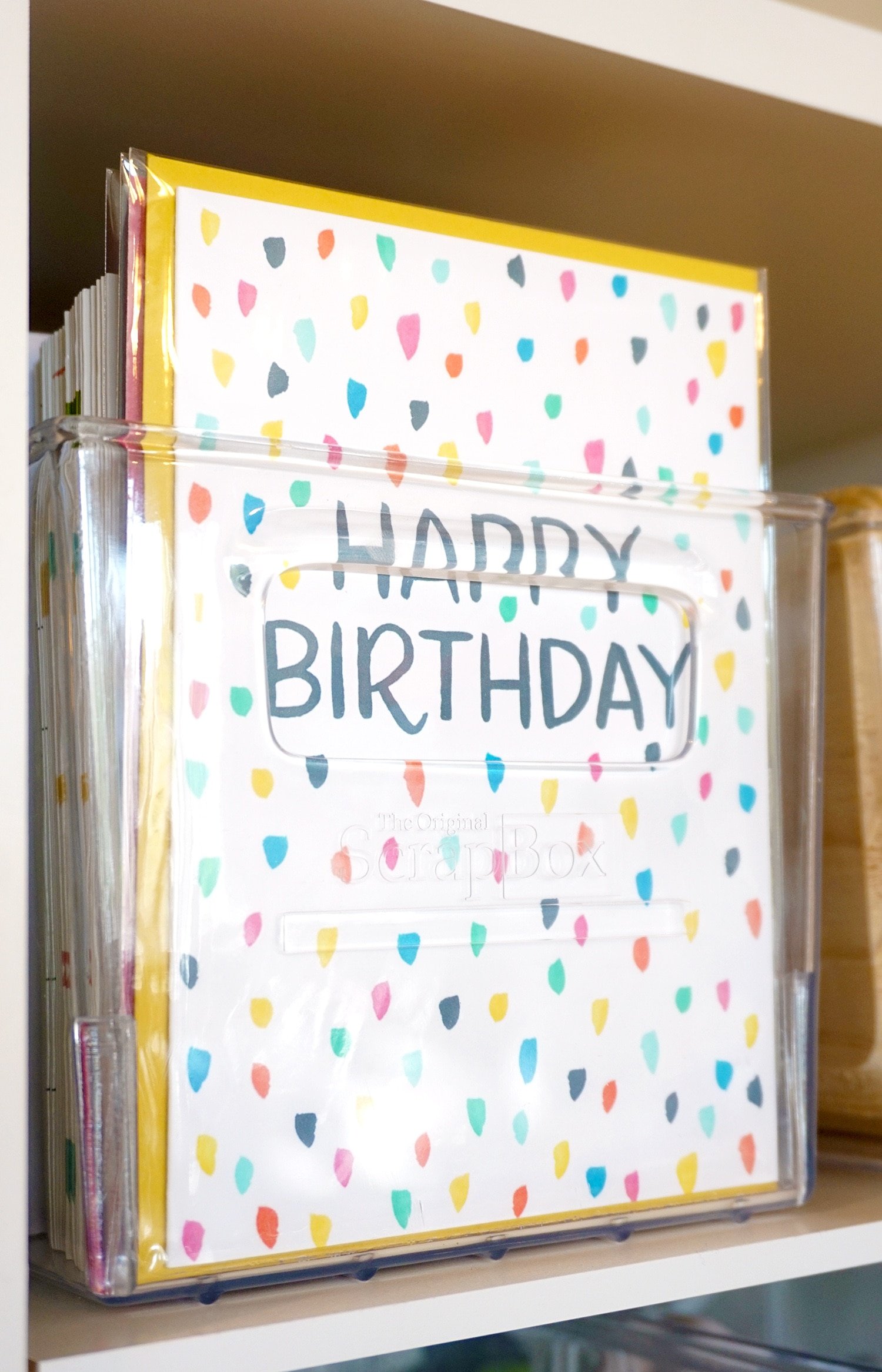 birthday card in the dreambox organizer