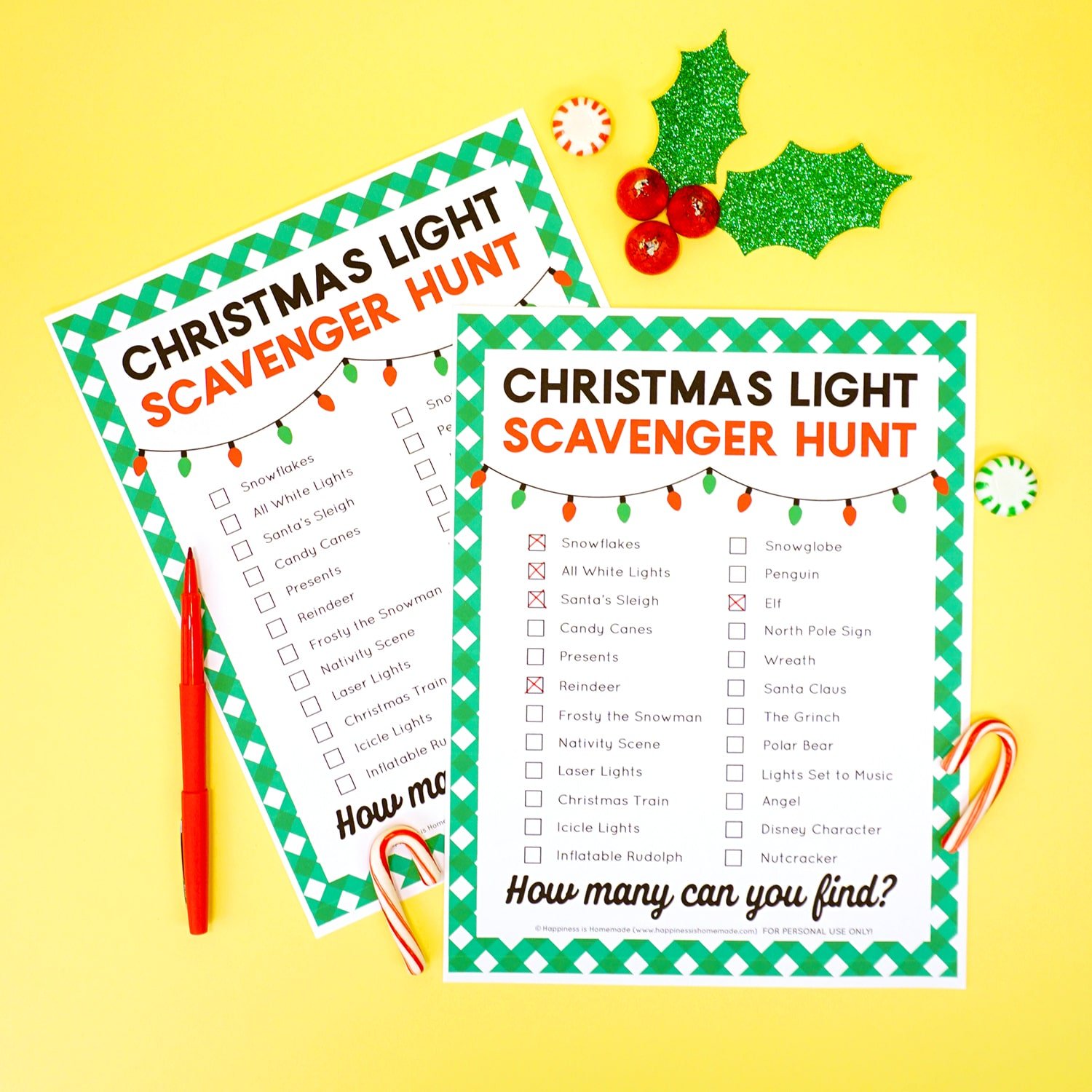 free printable christmas scavenger hunt