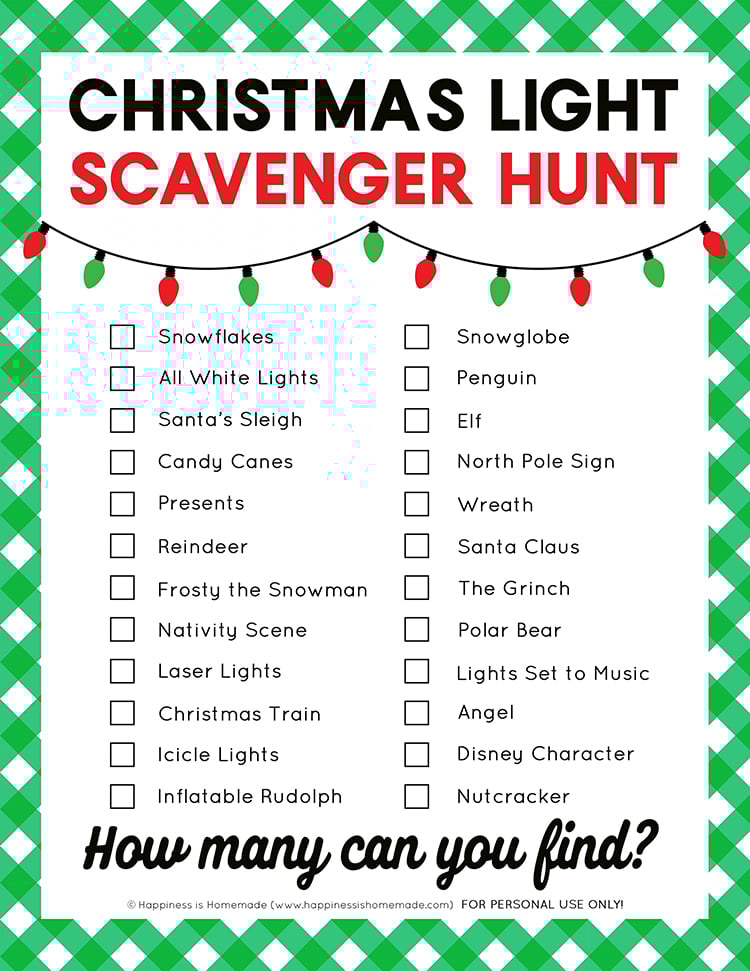 Santa's Scavenger Hunt: A Christmas Game | Bugbee Games