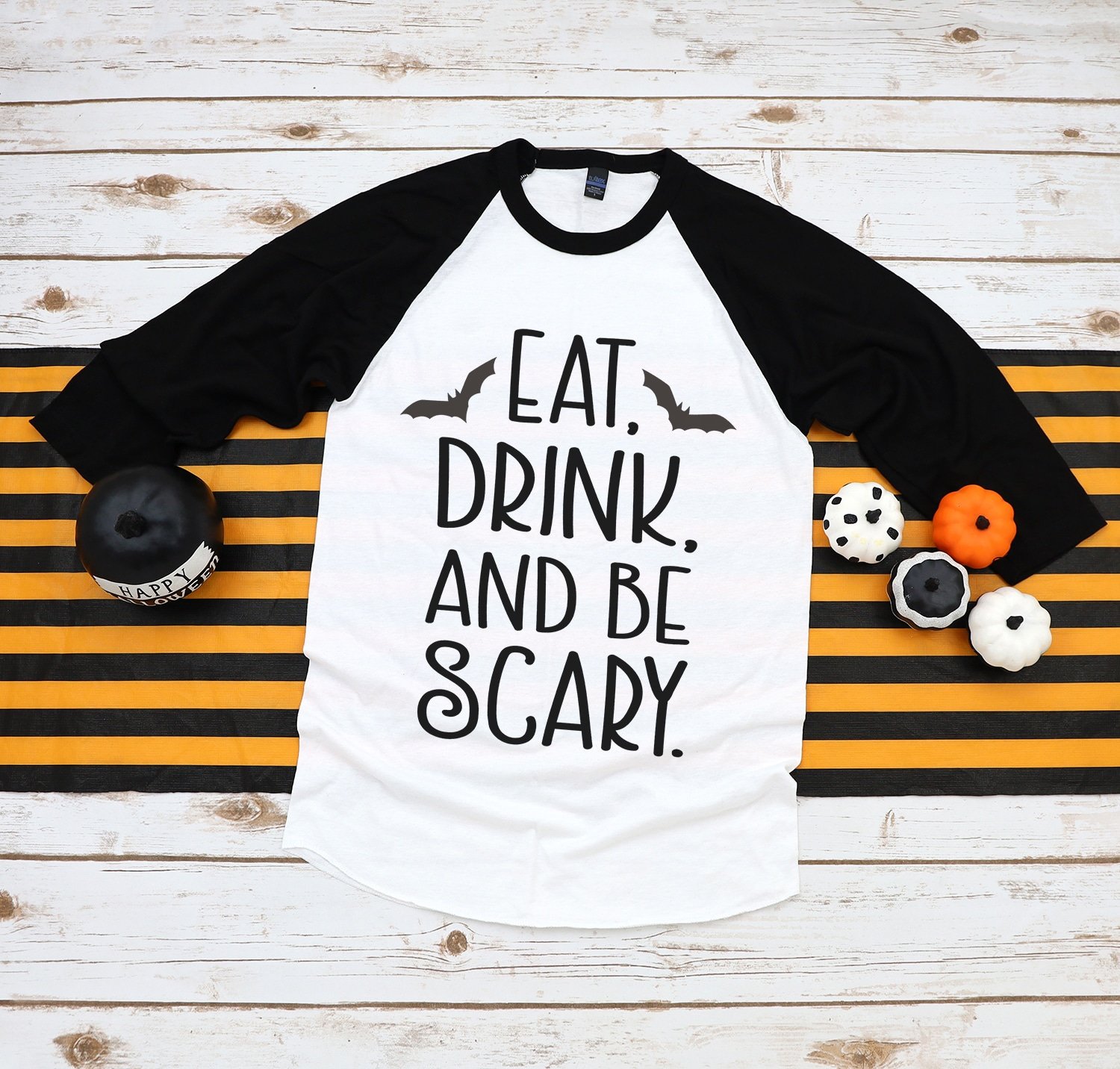 eat drink and be scary t shirt