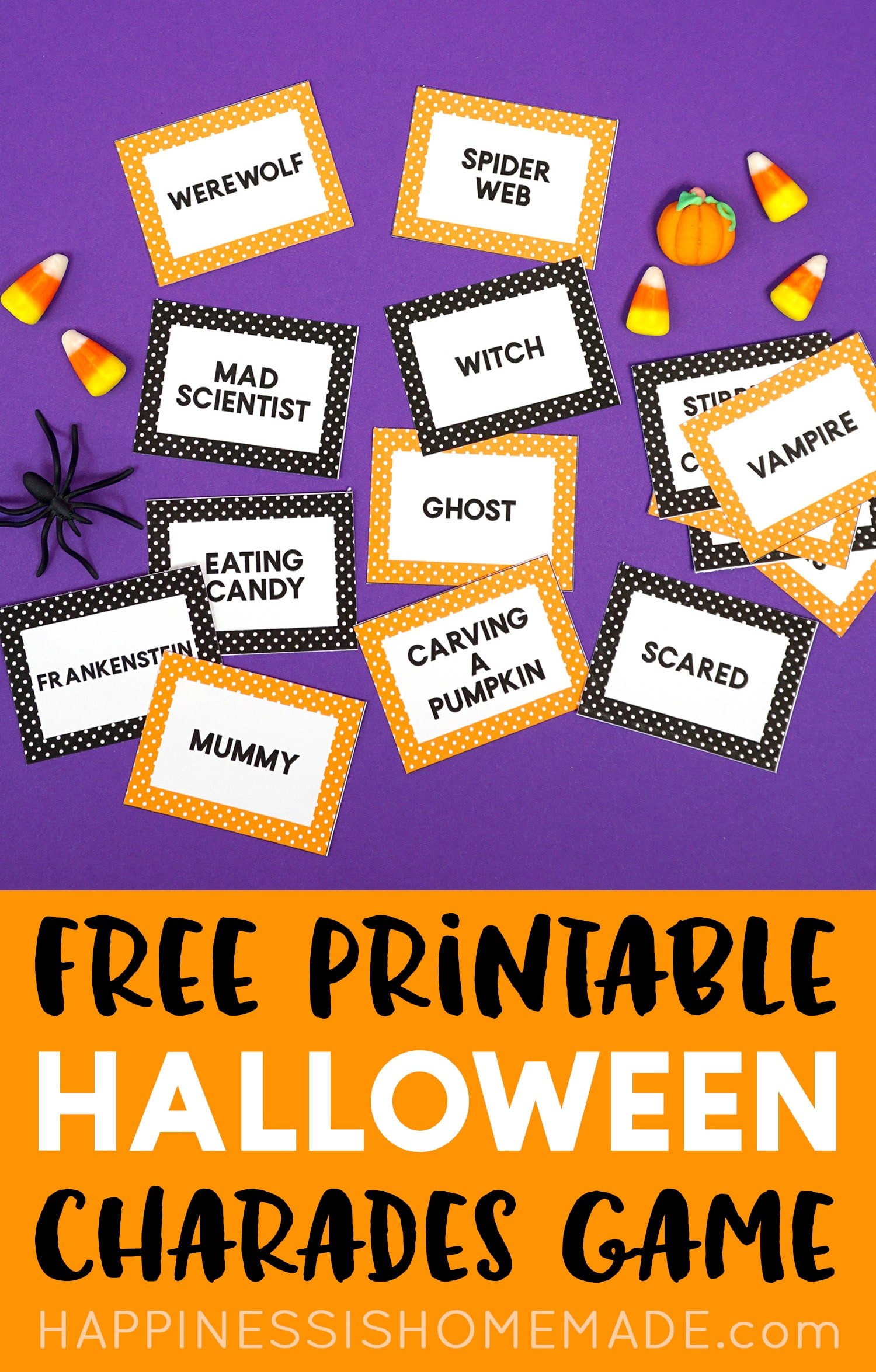free printable halloween charades game