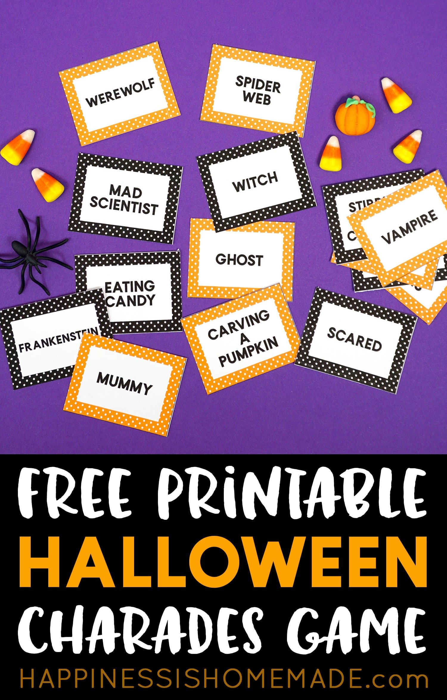 free printable halloween charades game