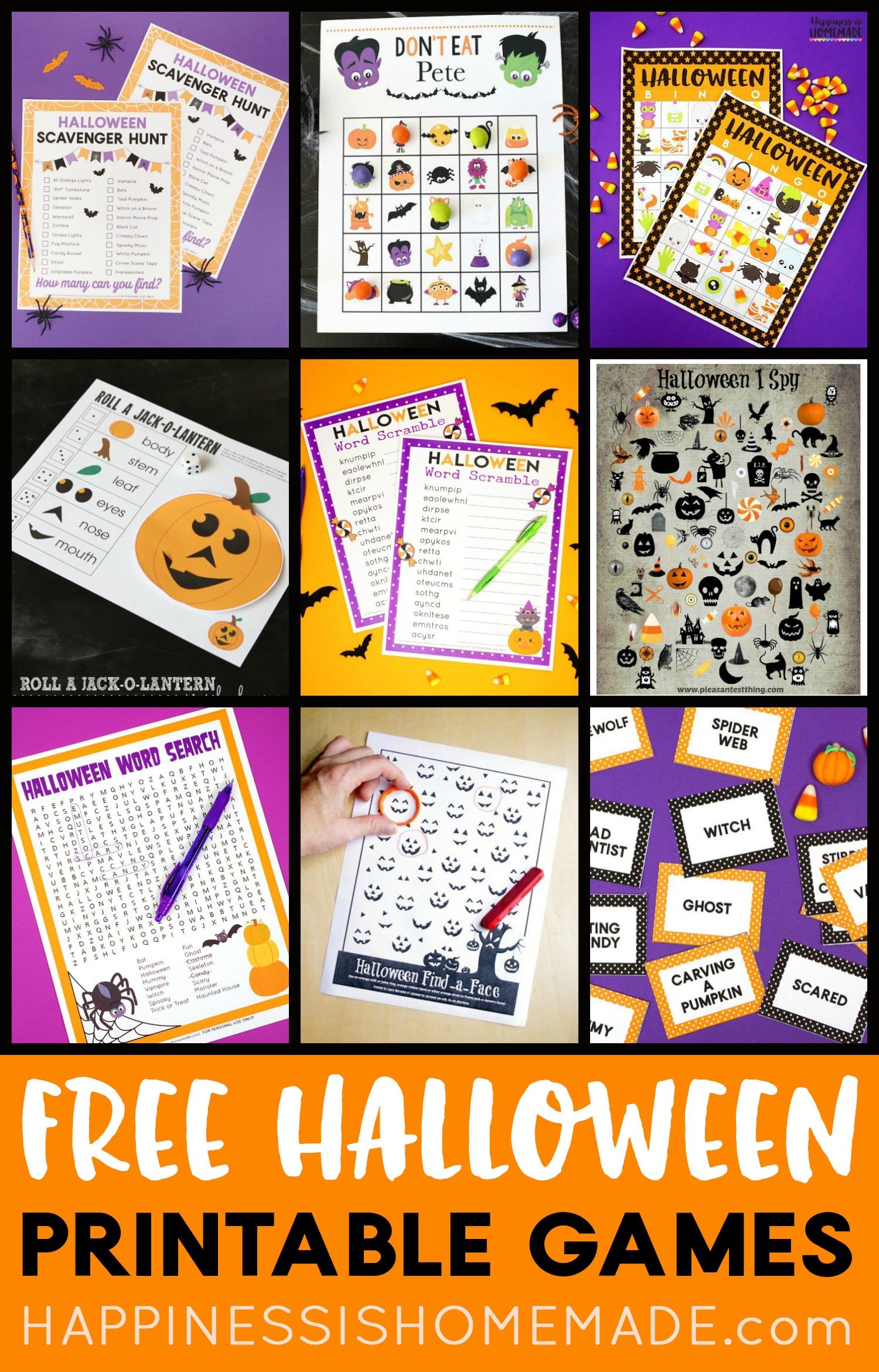 Free Printable Halloween Games Happiness is Homemade