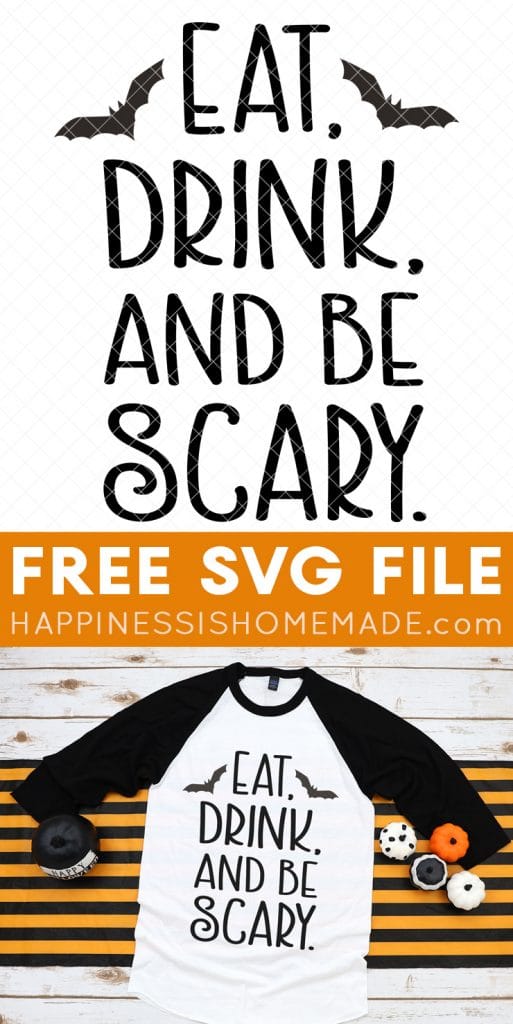 free halloween svg file eat drink and be scary