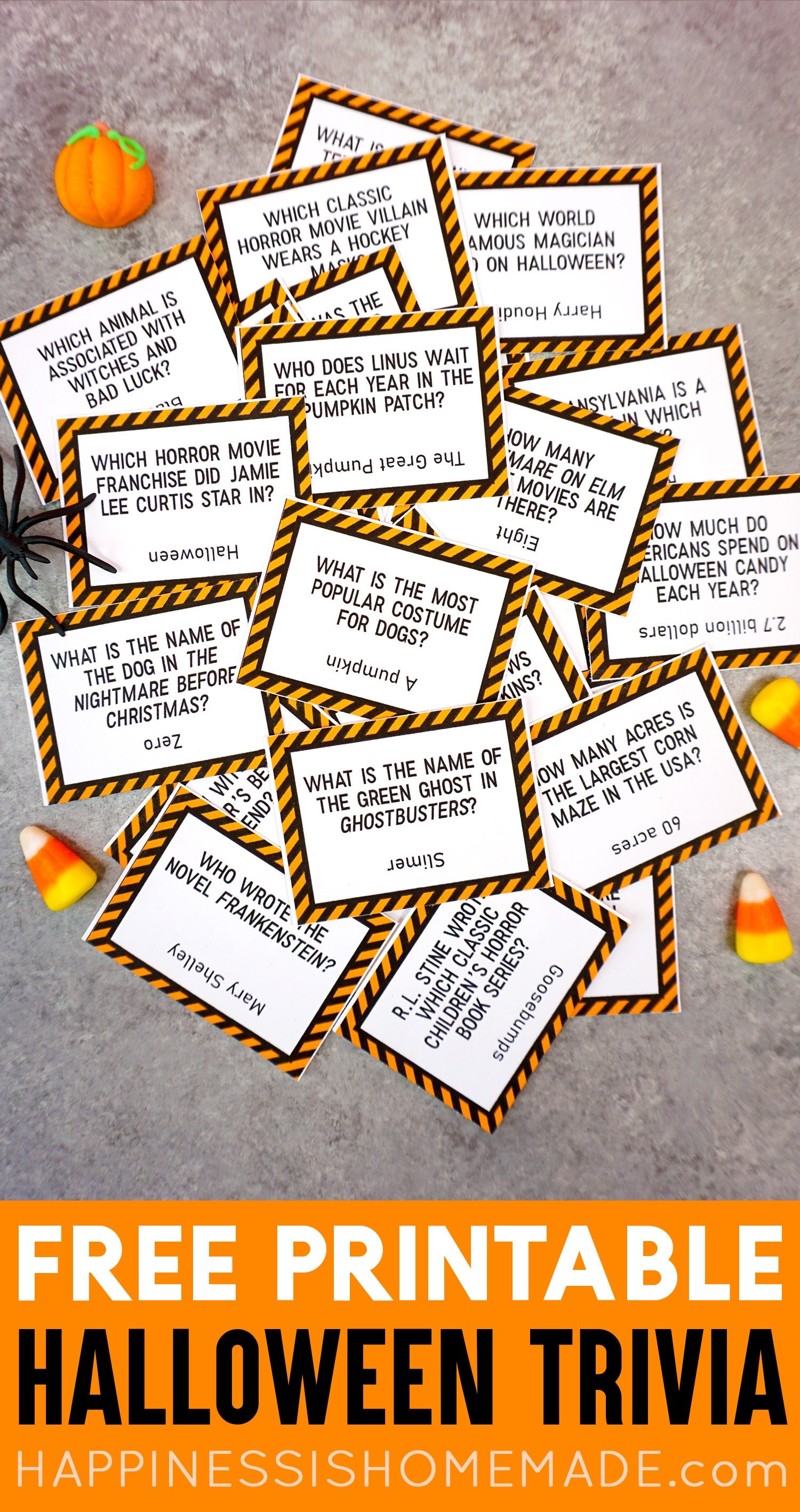 Free Printable Witch Trivia Quiz for Halloween
