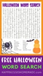 Free Halloween Word Search Printable Puzzle