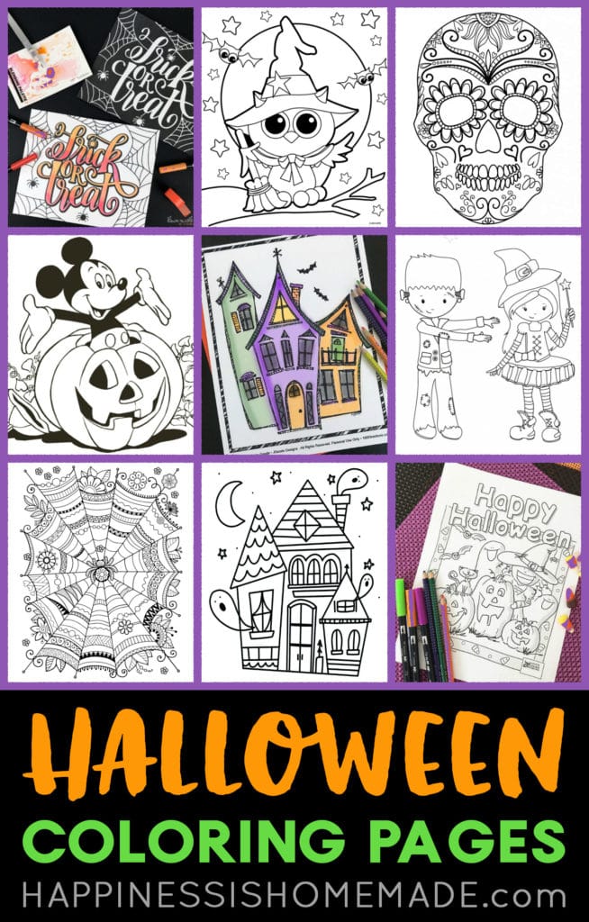 free halloween coloring pages for adults  kids  happiness