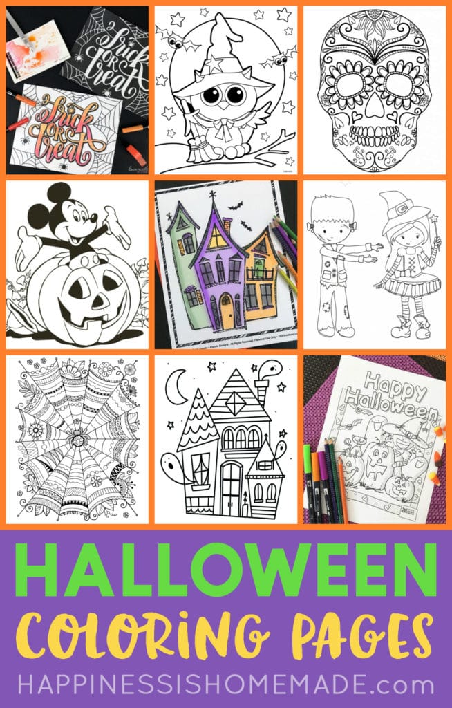 Happy Halloween Mini Coloring Book Free Printable PDF Download Number 3 