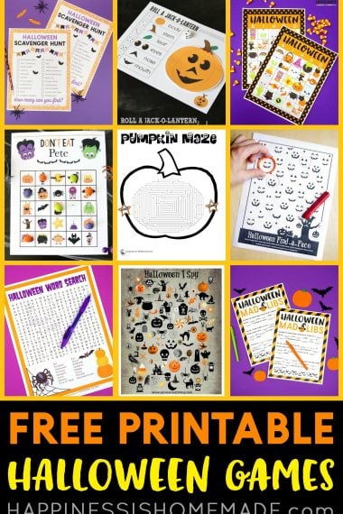 free printable halloween games for kids