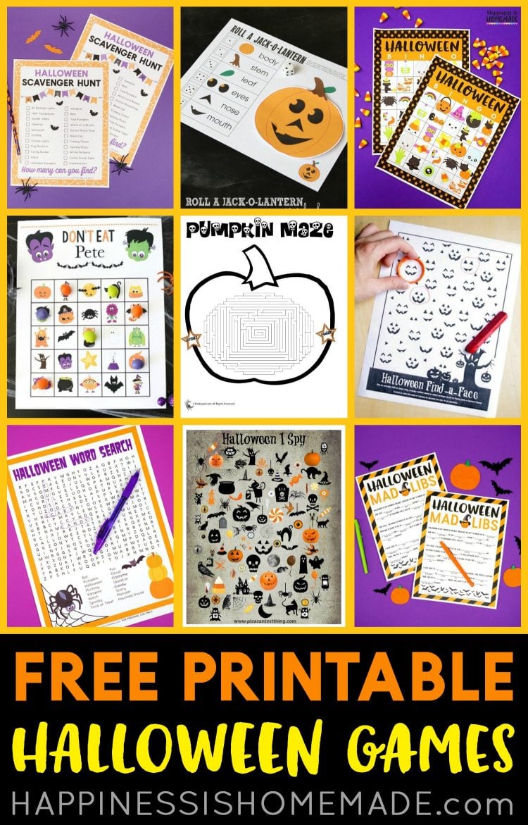 free printable halloween games for kids