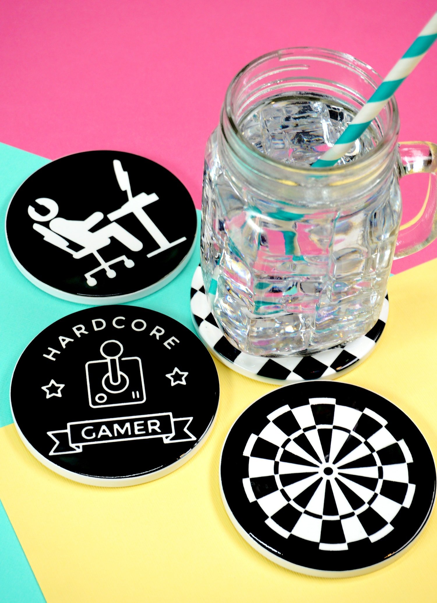 easy cricut infusible ink project gaming coasters and mug
