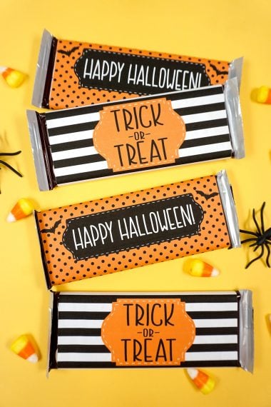 halloween trick or treat candy bar wrappers