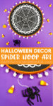 halloween decor spider hoop art