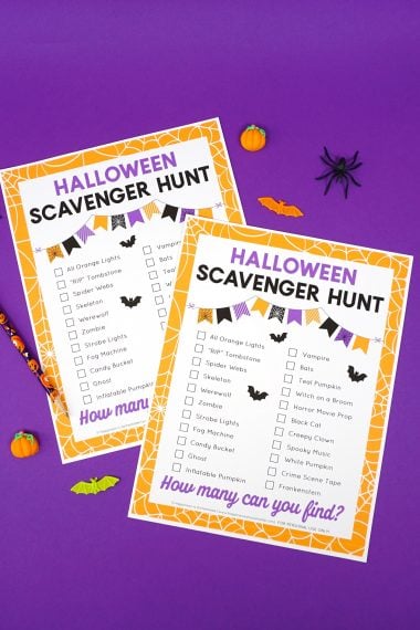 printable halloween scavenger game