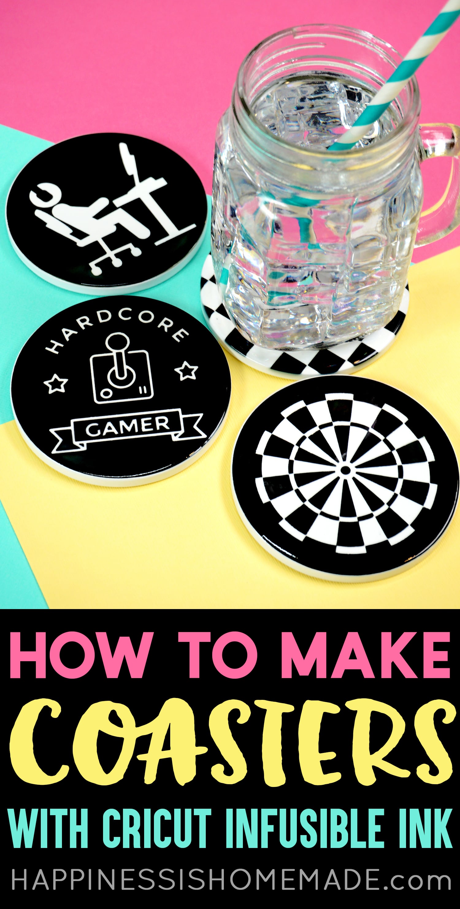how to make coasters with cricut infusible ink