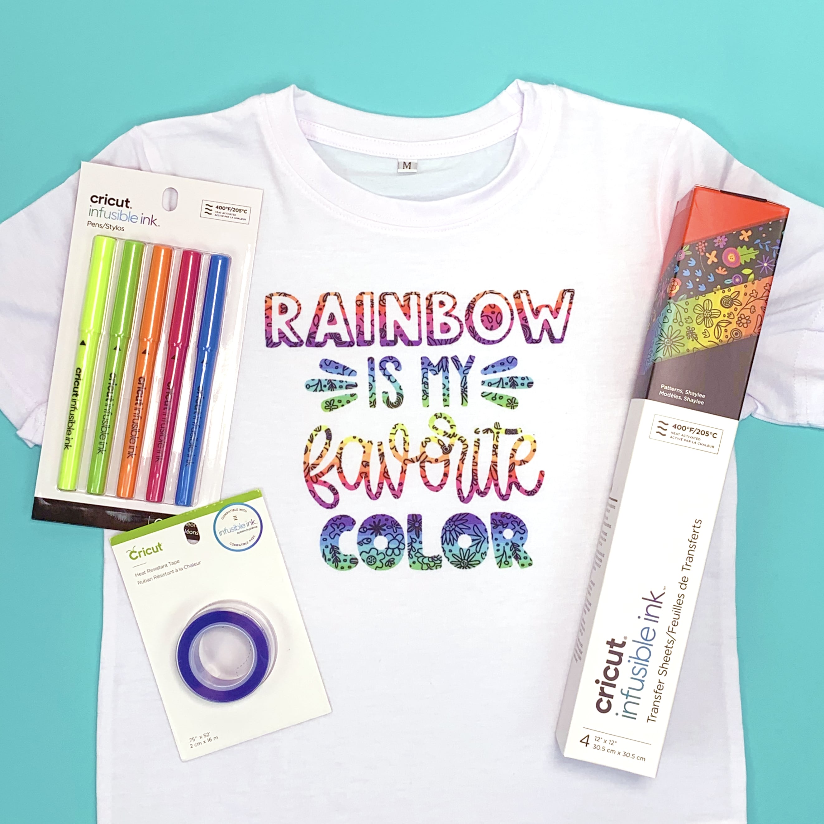 rainbow is my favorite color t shirt and craft supplies