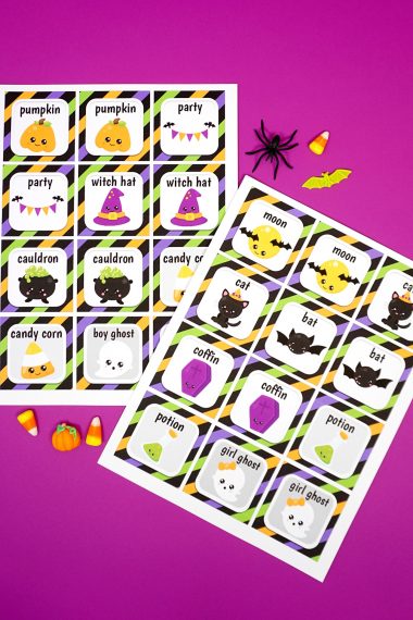 printable halloween memory game cards