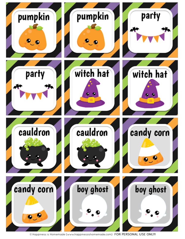 Halloween Memory Match Game Happiness Is Homemade