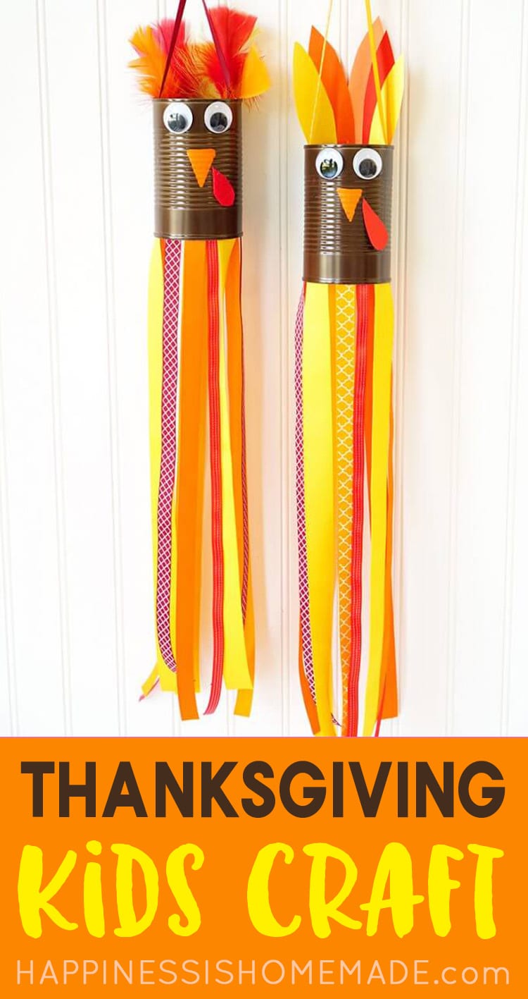 Thanksgiving Kids Craft Turkey Windsocks Craft