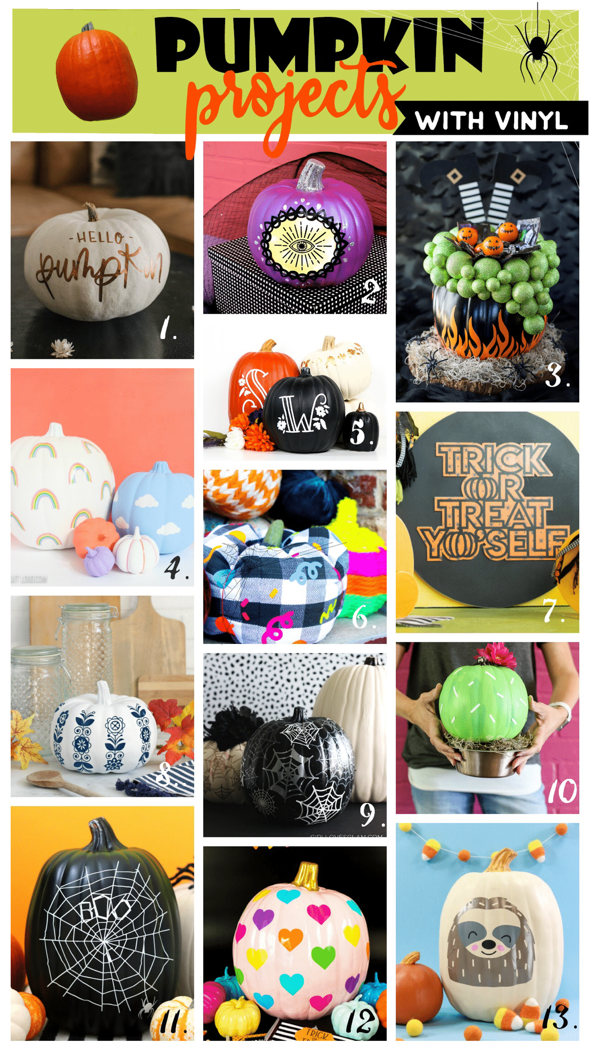 pumpkin projects to do with vinyl