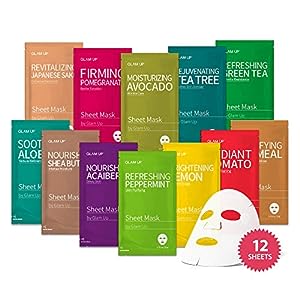 12 spa face masks variety pack