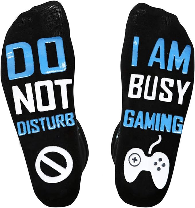 funny gamer socks for teen stocking stuffer 