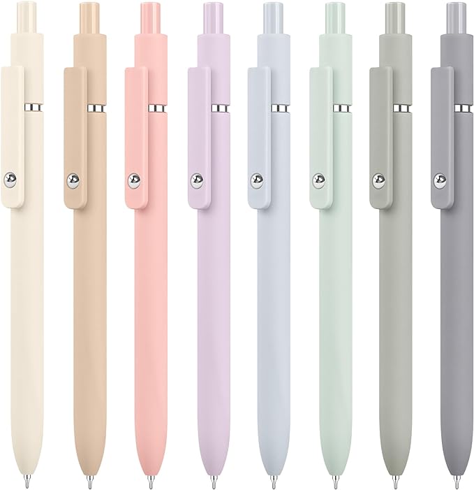 aesthetic gel pens in various colors