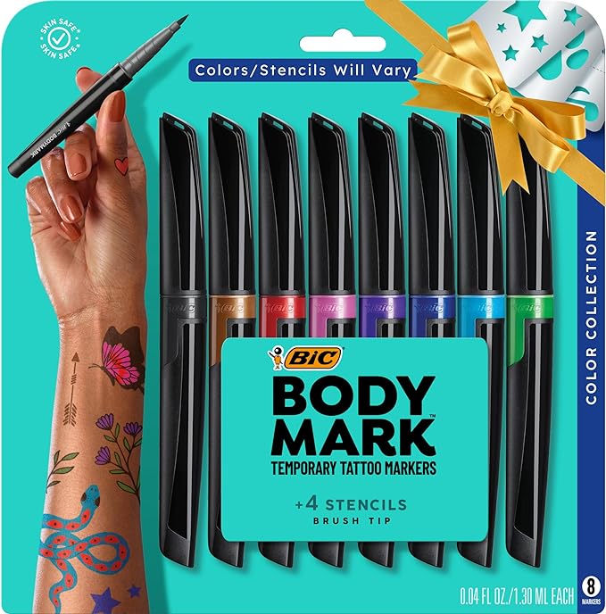 temporary tattoo body markers gift set