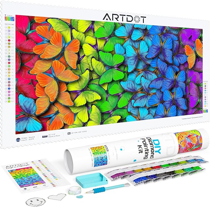 rainbow diamond painting kit with accessories