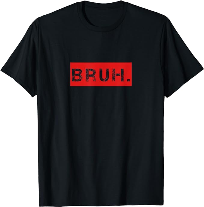 BRUH t-shirt in black and red
