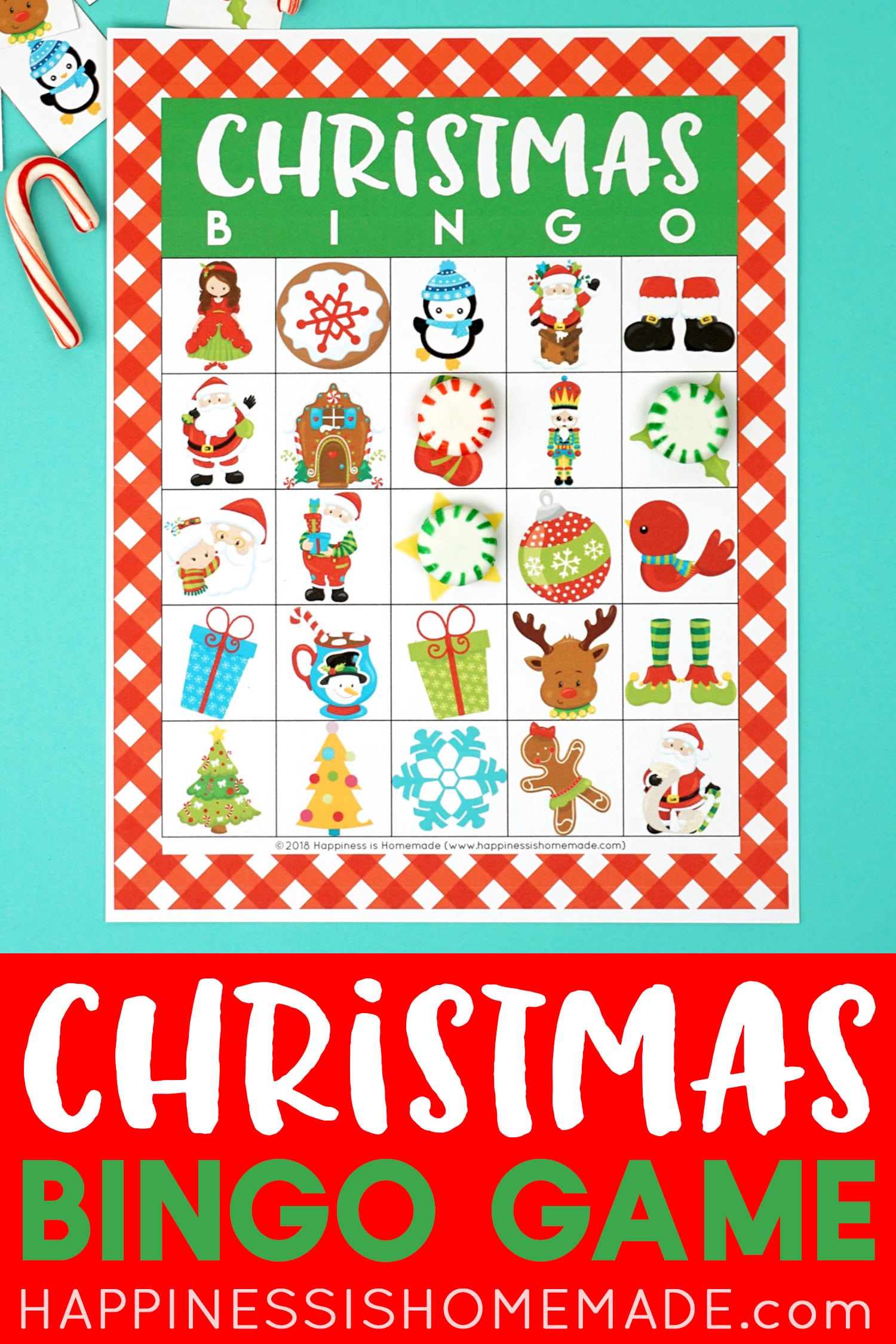 Christmas Bingo Game Cut and Paste Activities Bingo Template