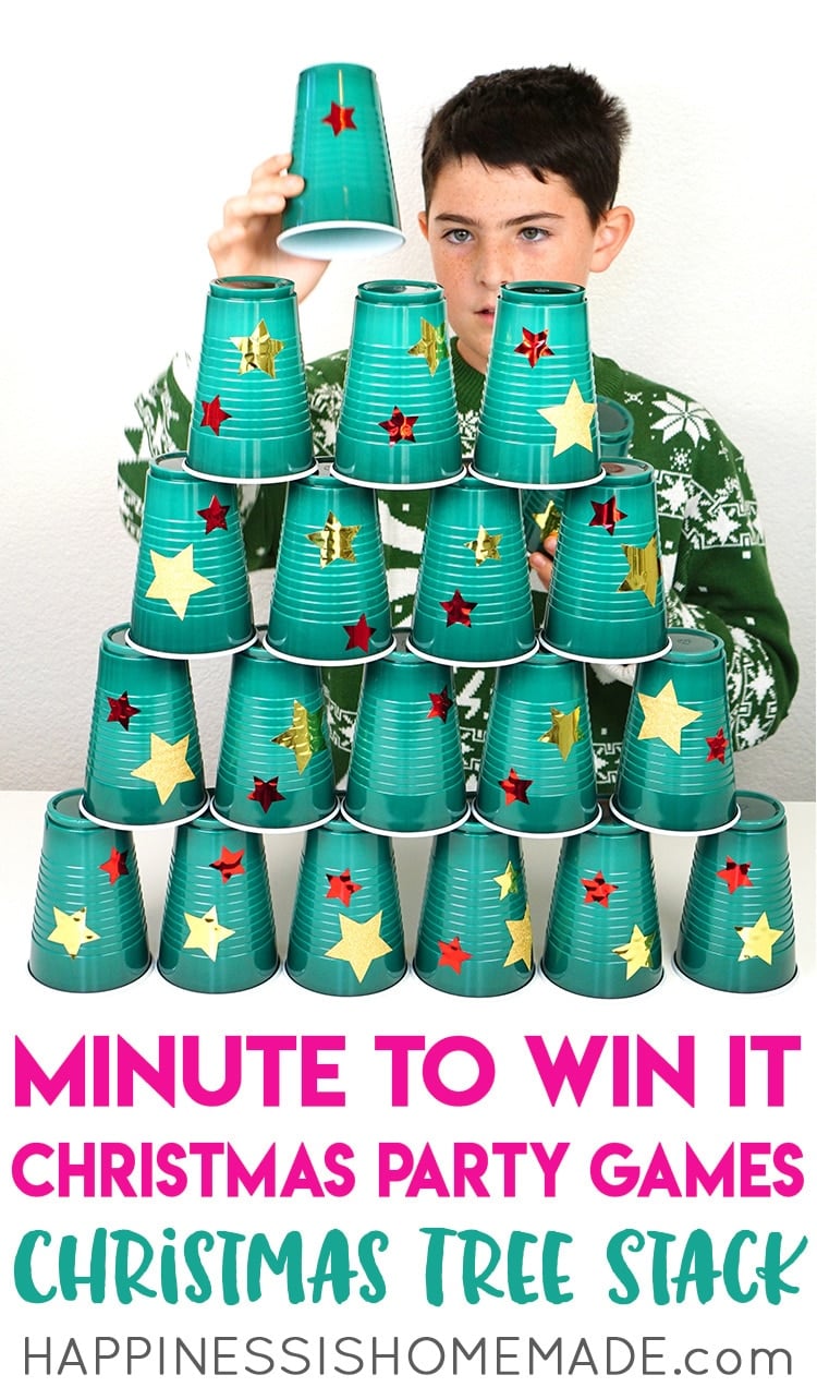 minute to win it christmas game tree stack