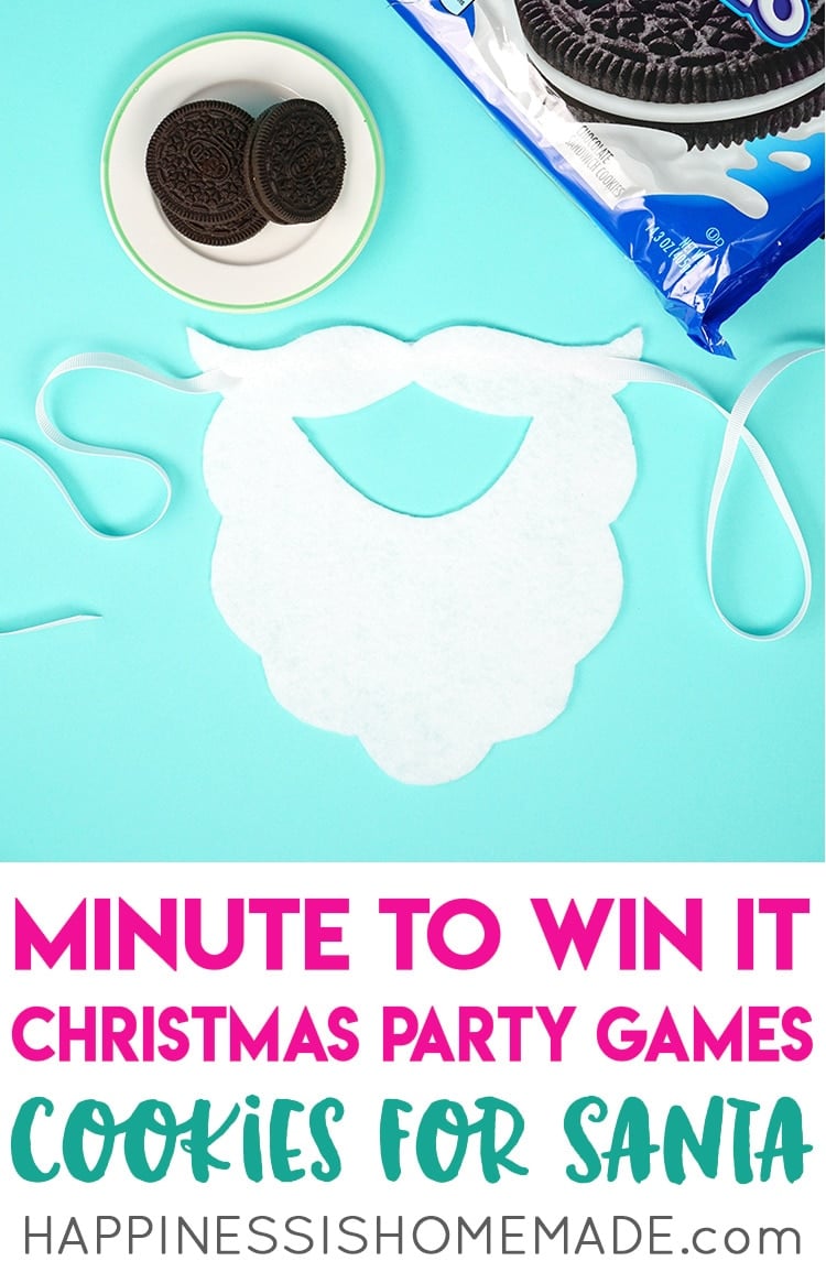 cookies for santa mask, minute to win it christmas party game