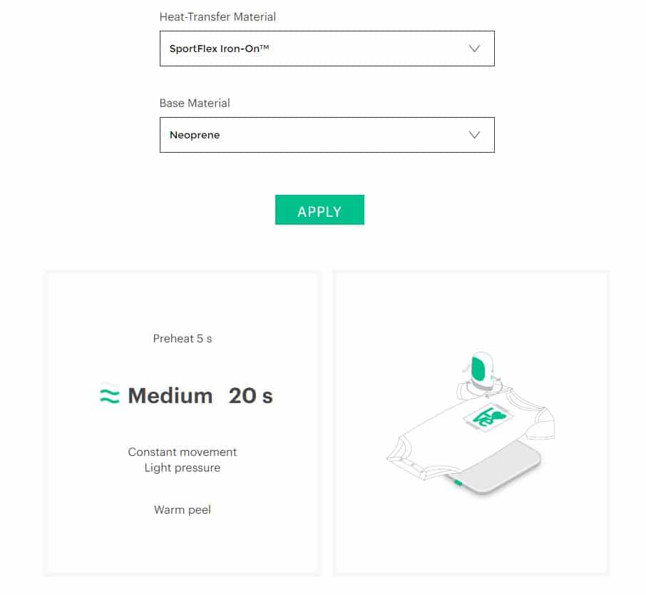 eas press mini heat settings