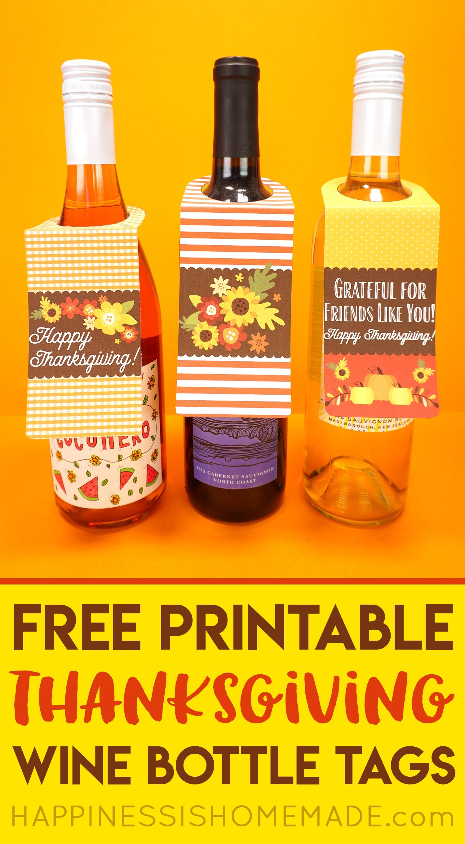 wine bottle labels with orange