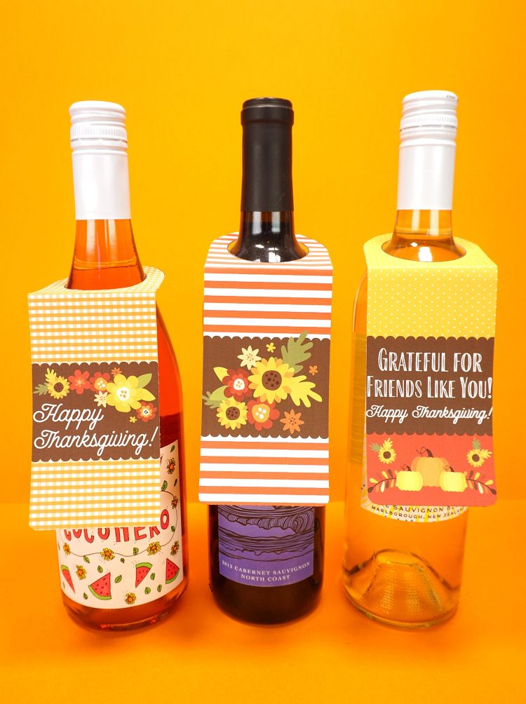 printable thanksgiving wine gift tags