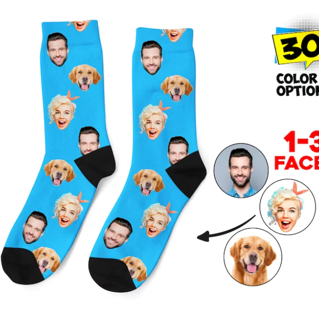 custom face personalized socks
