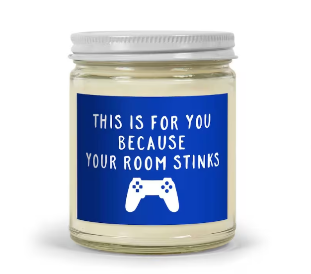 funny candle gamer gift idea