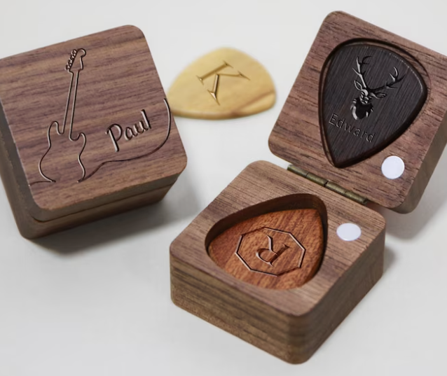 personalized guitar pick containers with names