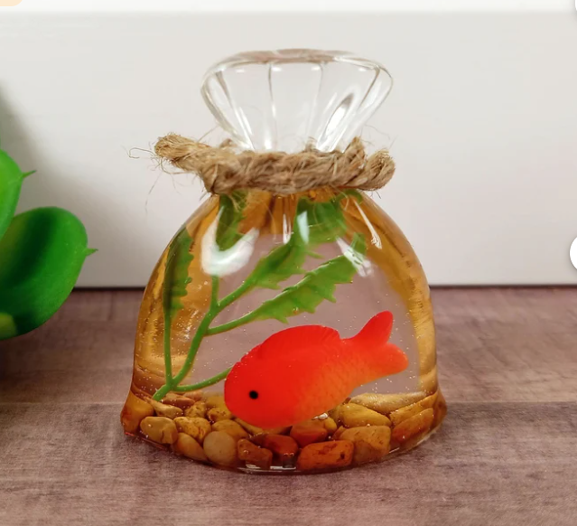 handmade resin figure pet goldfish