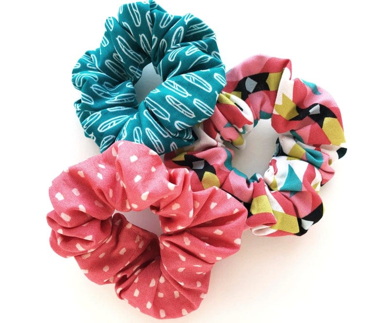 various pattern scrunchies 