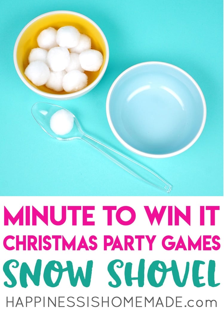minute to win it christmas party games snow shovel