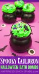 spooky cauldron halloween bath bombs