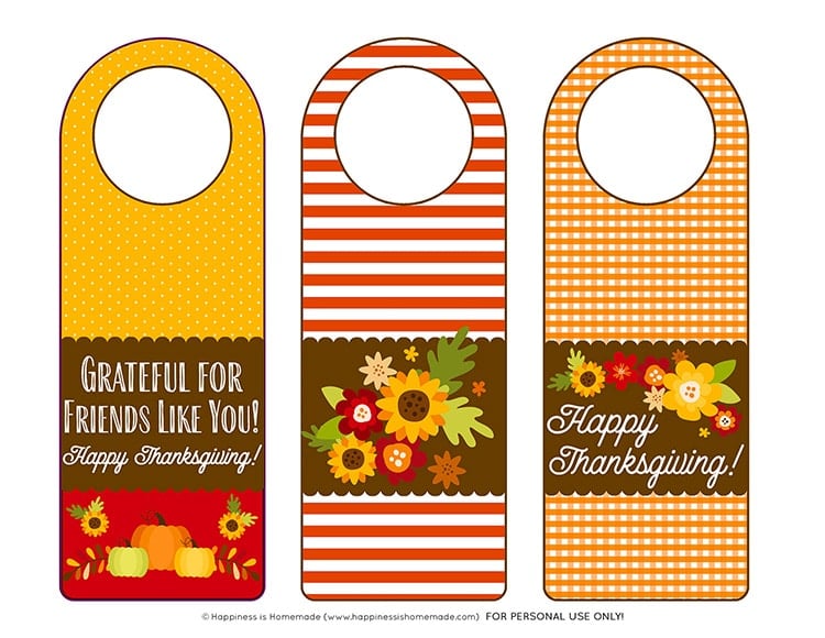thanksgiving wine bottle gift tag labels