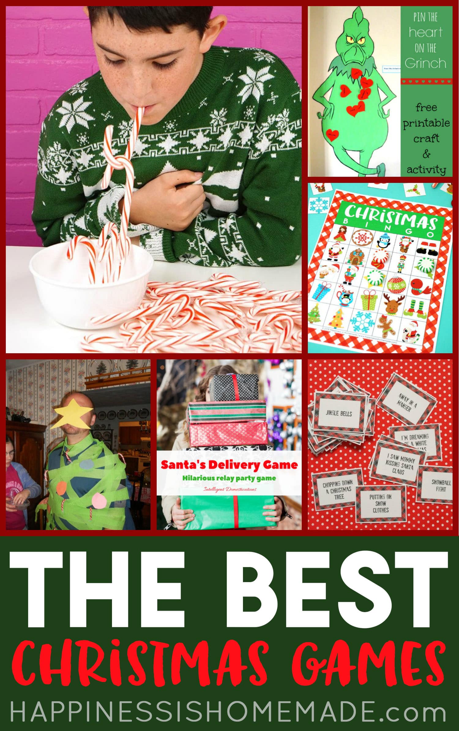 The Best Christmas Games for Kids collage